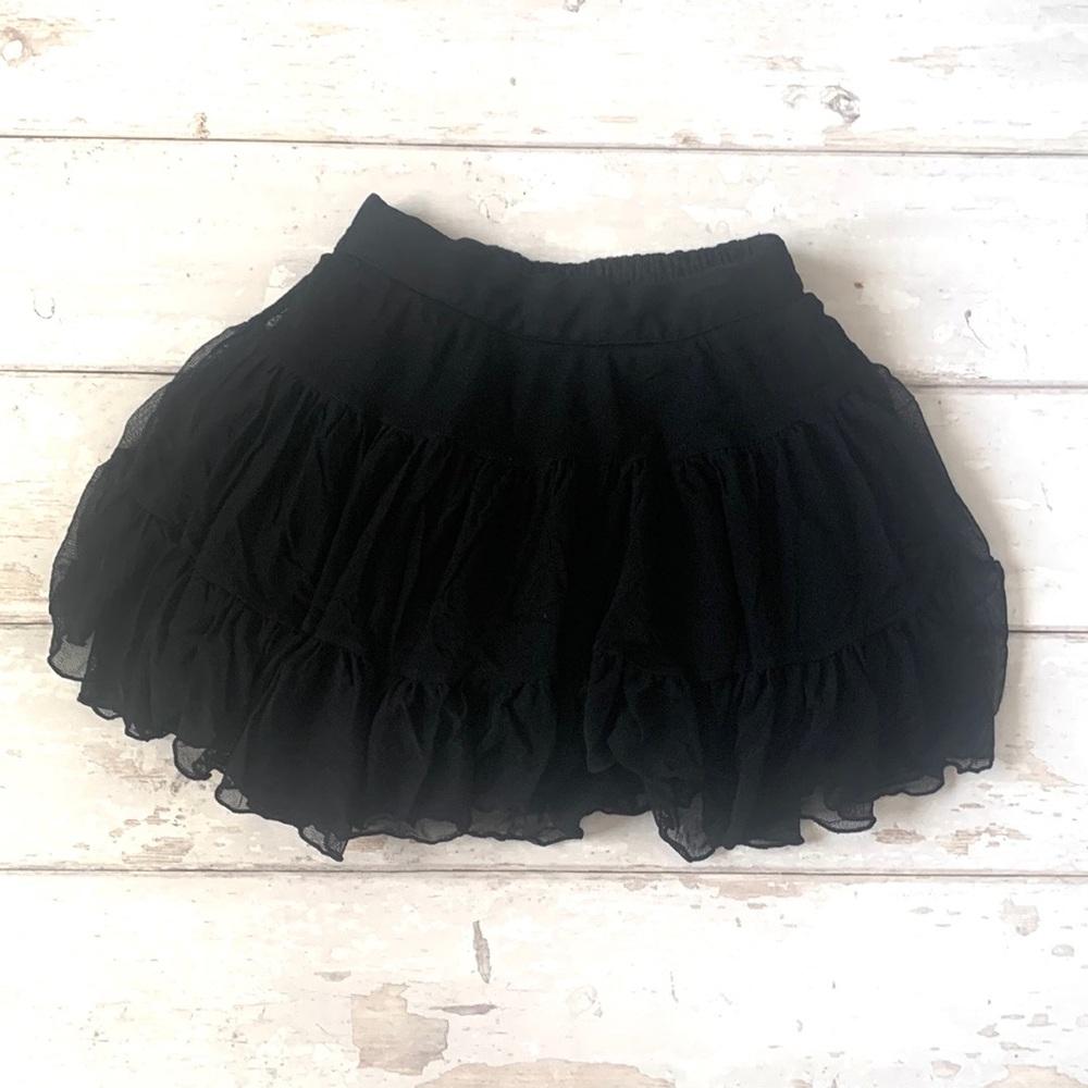 Girls 5T Black Tutu Skirt Lace Overlay Mesh Design Xhilaration Brand Size 5